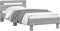 vidaXL - Bedframe - met - hoofdbord - bewerkt - hout - grijs - sonoma - 75x190 - cm