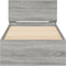 vidaXL - Bedframe - met - hoofdbord - bewerkt - hout - grijs - sonoma - 75x190 - cm