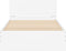 vidaXL - Bedframe - met - hoofdbord - bewerkt - hout - wit - 100x200 - cm
