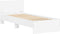 vidaXL - Bedframe - met - hoofdbord - bewerkt - hout - wit - 90x200 - cm