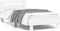 vidaXL - Bedframe - met - hoofdbord - bewerkt - hout - wit - 90x200 - cm