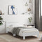 vidaXL - Bedframe - met - hoofdbord - bewerkt - hout - wit - 90x200 - cm