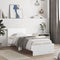 vidaXL - Bedframe - met - hoofdbord - bewerkt - hout - wit - 90x200 - cm