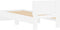 vidaXL - Bedframe - met - hoofdbord - bewerkt - hout - wit - 90x200 - cm