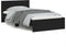 vidaXL - Bedframe - met - hoofdbord - bewerkt - hout - zwart - 100x200 - cm