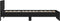 vidaXL - Bedframe - met - hoofdbord - bewerkt - hout - zwart - 100x200 - cm