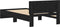 vidaXL - Bedframe - met - hoofdbord - bewerkt - hout - zwart - 100x200 - cm