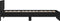vidaXL - Bedframe - met - hoofdbord - bewerkt - hout - zwart - 100x200 - cm