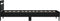vidaXL - Bedframe - met - hoofdbord - bewerkt - hout - zwart - 100x200 - cm