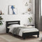 vidaXL - Bedframe - met - hoofdbord - bewerkt - hout - zwart - 75x190 - cm