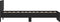 vidaXL - Bedframe - met - hoofdbord - bewerkt - hout - zwart - 75x190 - cm