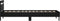 vidaXL - Bedframe - met - hoofdbord - bewerkt - hout - zwart - 75x190 - cm