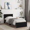 vidaXL - Bedframe - met - hoofdbord - bewerkt - hout - zwart - 75x190 - cm