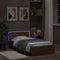 vidaXL - Bedframe - met - hoofdbord - en - LED - bruin - eikenkleur - 100x200 - cm