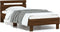 vidaXL - Bedframe - met - hoofdbord - en - LED - bruin - eikenkleur - 75x190 - cm
