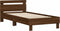 vidaXL - Bedframe - met - hoofdbord - en - LED - bruin - eikenkleur - 100x200 - cm