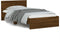 vidaXL - Bedframe - met - hoofdbord - en - LED - bruin - eikenkleur - 100x200 - cm