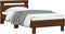 vidaXL - Bedframe - met - hoofdbord - en - LED - bruin - eikenkleur - 90x200 - cm