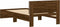 vidaXL - Bedframe - met - hoofdbord - en - LED - bruin - eikenkleur - 100x200 - cm