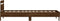 vidaXL - Bedframe - met - hoofdbord - en - LED - bruin - eikenkleur - 75x190 - cm