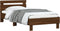 vidaXL - Bedframe - met - hoofdbord - en - LED - bruin - eikenkleur - 100x200 - cm