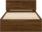 vidaXL - Bedframe - met - hoofdbord - en - LED - bruin - eikenkleur - 100x200 - cm