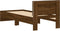 vidaXL - Bedframe - met - hoofdbord - en - LED - bruin - eikenkleur - 90x200 - cm