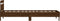 vidaXL - Bedframe - met - hoofdbord - en - LED - bruin - eikenkleur - 100x200 - cm