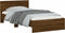 vidaXL - Bedframe - met - hoofdbord - en - LED - bruin - eikenkleur - 100x200 - cm