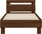 vidaXL - Bedframe - met - hoofdbord - en - LED - bruin - eikenkleur - 75x190 - cm