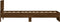 vidaXL - Bedframe - met - hoofdbord - en - LED - bruin - eikenkleur - 90x200 - cm