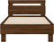 vidaXL - Bedframe - met - hoofdbord - en - LED - bruin - eikenkleur - 100x200 - cm