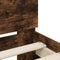 vidaXL - Bedframe - met - hoofdbord - en - LED - gerookt - eikenkleur - 100x200 - cm