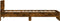vidaXL - Bedframe - met - hoofdbord - en - LED - gerookt - eikenkleur - 100x200 - cm