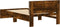 vidaXL - Bedframe - met - hoofdbord - en - LED - gerookt - eikenkleur - 100x200 - cm