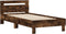 vidaXL - Bedframe - met - hoofdbord - en - LED - gerookt - eikenkleur - 100x200 - cm