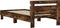 vidaXL - Bedframe - met - hoofdbord - en - LED - gerookt - eikenkleur - 100x200 - cm