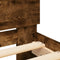vidaXL - Bedframe - met - hoofdbord - en - LED - gerookt - eikenkleur - 100x200 - cm