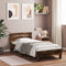 vidaXL - Bedframe - met - hoofdbord - en - LED - gerookt - eikenkleurig - 90x190 - cm