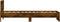 vidaXL - Bedframe - met - hoofdbord - en - LED - gerookt - eikenkleurig - 75x190 - cm