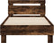 vidaXL - Bedframe - met - hoofdbord - en - LED - gerookt - eikenkleurig - 90x190 - cm