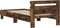 vidaXL - Bedframe - met - hoofdbord - en - LED - gerookt - eikenkleurig - 75x190 - cm