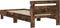 vidaXL - Bedframe - met - hoofdbord - en - LED - gerookt - eikenkleurig - 90x200 - cm
