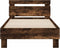 vidaXL - Bedframe - met - hoofdbord - en - LED - gerookt - eikenkleurig - 90x200 - cm