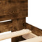 vidaXL - Bedframe - met - hoofdbord - en - LED - gerookt - eikenkleurig - 90x190 - cm