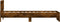 vidaXL - Bedframe - met - hoofdbord - en - LED - gerookt - eikenkleurig - 90x190 - cm