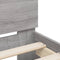 vidaXL - Bedframe - met - hoofdbord - en - LED - grijs - sonoma - eikenkleur - 90x200 - cm