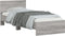 vidaXL - Bedframe - met - hoofdbord - en - LED - grijs - sonoma - eikenkleur - 75x190 - cm