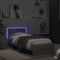 vidaXL - Bedframe - met - hoofdbord - en - LED - grijs - sonoma - eikenkleur - 90x190 - cm