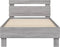 vidaXL - Bedframe - met - hoofdbord - en - LED - grijs - sonoma - eiken - 100x200 - cm
